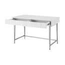  Coast2Coast Miranda 71103 Coastal 2 Drawer Writing Desk for Home Office - Glossy White IMAGE 3