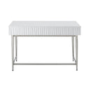  Coast2Coast Miranda 71103 Coastal 2 Drawer Writing Desk for Home Office - Glossy White IMAGE 4