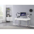  Coast2Coast Miranda 71103 Coastal 2 Drawer Writing Desk for Home Office - Glossy White IMAGE 6