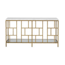  Coast2Coast Georgia 71106 Contemporary Style Console Table with Marble Top and Tempered Glass Shelf IMAGE 3
