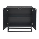  Coast2Coast Tucker 71144 2 Door Storage Cabinet with Raised Geometric Pattern - Brown and Black IMAGE 3