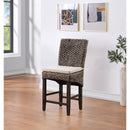  Coast2Coast Quest 71154 Set of 2 Seagrass Counter Height Dining Barstools with Brown Seat and Cream Cushion IMAGE 6