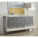  Coast2Coast Pascal 73304 3 Door Storage Credenza/Sideboard with Multicolored Geometric Pattern IMAGE 3