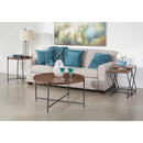  Coast2Coast Brant 73317 Contemporary Round Tray Top Cocktail or Coffee Table with Black Metal Legs IMAGE 5