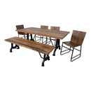  Coast2Coast Santiago 73384 Industrial Style Solid Wood and Iron Dining Table IMAGE 5