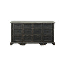  Coast2Coast Legend 76406 Voltair Distressed Black and Grey Four Door Credenza IMAGE 2