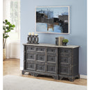  Coast2Coast Legend 76406 Voltair Distressed Black and Grey Four Door Credenza IMAGE 4