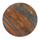  Coast2Coast Bella 77208 Industrial Style Solid Sheesham & Iron Round Dining Table - 2 Cartons IMAGE 4