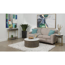  Coast2Coast Cameron 77219 Modern Solid Mango Wood, Iron, & Marble Oval One Drawer Console IMAGE 4