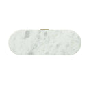  Coast2Coast Cameron 77219 Modern Solid Mango Wood, Iron, & Marble Oval One Drawer Console IMAGE 5