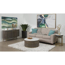  Coast2Coast Cameron 77220 Modern Solid Mango Wood, Iron, & Marble Two Door Oval Credenza IMAGE 5
