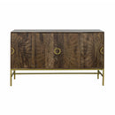  Coast2Coast Raelynn 77261 Contemporary Solid Mango Wood & Iron Rectangle Four Door Credenza IMAGE 2