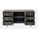  Coast2Coast Brooklyn 77262 Contemporary Solid Mango Wood & Iron Two Door Six Drawer Credenza IMAGE 5