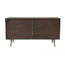  Coast2Coast Brooklyn 77262 Contemporary Solid Mango Wood & Iron Two Door Six Drawer Credenza IMAGE 7