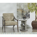  Coast2Coast Taylor 90301 Upholstered Tan Armchair with Wood Frame IMAGE 6