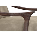  Coast2Coast Taylor 90301 Upholstered Tan Armchair with Wood Frame IMAGE 7