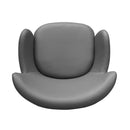  Coast2Coast Lionel 90303 Grey Leather Fan Back Swivel Accent Chair IMAGE 6