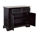  Coast2Coast Karsyn 90321 Traditional Two Door Cabinet with Two Drawers in Rustic Black Finish IMAGE 4