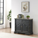  Coast2Coast Karsyn 90321 Traditional Two Door Cabinet with Two Drawers in Rustic Black Finish IMAGE 8