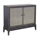  Coast2Coast Boone 90327 Textured Dark Blue Two Door Cabinet with Smoked Glass Inlay IMAGE 1
