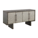  Coast2Coast Cannon 90328 Textured Grey Four Door Credenza IMAGE 1