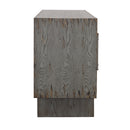  Coast2Coast Cannon 90328 Textured Grey Four Door Credenza IMAGE 5