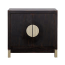  Coast2Coast Medici 90330 Contemporary Black Two Door Cabinet IMAGE 2