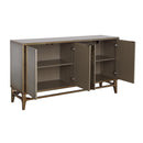  Coast2Coast Lylah 90350 Transitional Dreamscape Gold Four Door Credenza with Silverleaf Finish IMAGE 3