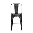  Coast2Coast Abby 92500 Industrial Style Black Counter Height Dining Chair - Set of 2 IMAGE 3