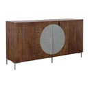  Coast2Coast Isabela 92502 Industrial Style Solid Wood Four Door Credenza with Metal Details IMAGE 1
