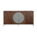  Coast2Coast Isabela 92502 Industrial Style Solid Wood Four Door Credenza with Metal Details IMAGE 2