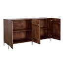  Coast2Coast Isabela 92502 Industrial Style Solid Wood Four Door Credenza with Metal Details IMAGE 3