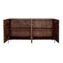  Coast2Coast Isabela 92502 Industrial Style Solid Wood Four Door Credenza with Metal Details IMAGE 4