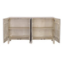  Coast2Coast Nikolai 92503 Contemporary Whitewash Four Door Credenza with Metal Detailing IMAGE 4