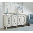  Coast2Coast Nikolai 92503 Contemporary Whitewash Four Door Credenza with Metal Detailing IMAGE 7