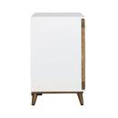  Coast2Coast Amirah 92511 Solid Wood White Two Door Cabinet with Handwoven Jute Details IMAGE 5