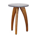  Coast2Coast Lilian 92514 Round Accent Table with Blue Floral Bone Inlay Top IMAGE 2