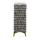  Coast2Coast Braelynn 92515 Black and White Bone Inlay Two Door Cabinet IMAGE 4