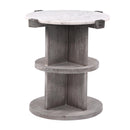  Coast2Coast Kyla 92537 Farmhouse Chairside Table with Marble Top IMAGE 3