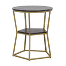  Coast2Coast Charleigh 92544 Transitional Black & Gold Accent Table IMAGE 1
