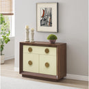  Coast2Coast Shelburne 95406 Two Door Walnut & Cream Cabinet with Gold Accents IMAGE 6