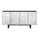  Coast2Coast Gunton 95408 Four Door Silver & Black Credenza IMAGE 2
