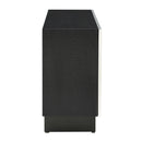 Coast2Coast Gunton 95408 Four Door Silver & Black Credenza IMAGE 3