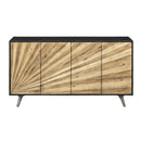  Coast2Coast Nimbus 95417 Distressed Black & Natural Transitional Four Door Credenza IMAGE 2