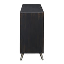  Coast2Coast Nimbus 95417 Distressed Black & Natural Transitional Four Door Credenza IMAGE 3
