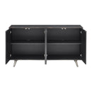  Coast2Coast Nimbus 95417 Distressed Black & Natural Transitional Four Door Credenza IMAGE 4