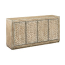  Coast2Coast Galena 95419 Whitewash Natural Transitional Four Door Credenza IMAGE 1