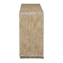 Coast2Coast Galena 95419 Whitewash Natural Transitional Four Door Credenza IMAGE 3