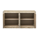  Coast2Coast Galena 95419 Whitewash Natural Transitional Four Door Credenza IMAGE 4