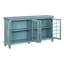 Coast2Coast Tahoe 95422 Blue Traditional Four Door Credenza IMAGE 4